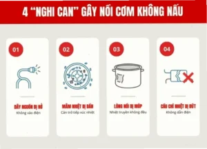 Sửa nồi cơm điện không nóng